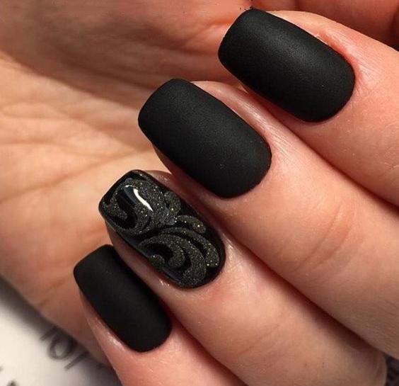 80 Incredible Black Nail Art Designs for Women and Girls img 61