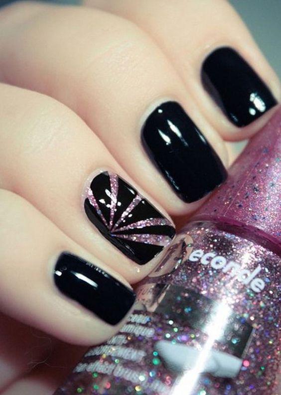 80 Incredible Black Nail Art Designs for Women and Girls img 70