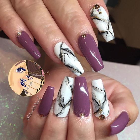 33 Fabulous Marble Nails You Need to See img 5