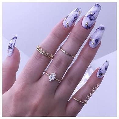 33 Fabulous Marble Nails You Need to See img 33