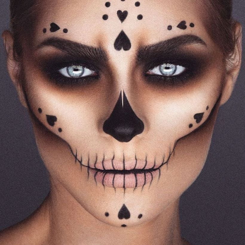 50+ Gorgeous Skull Makeup ideas To Try 2018 Halloween img 2