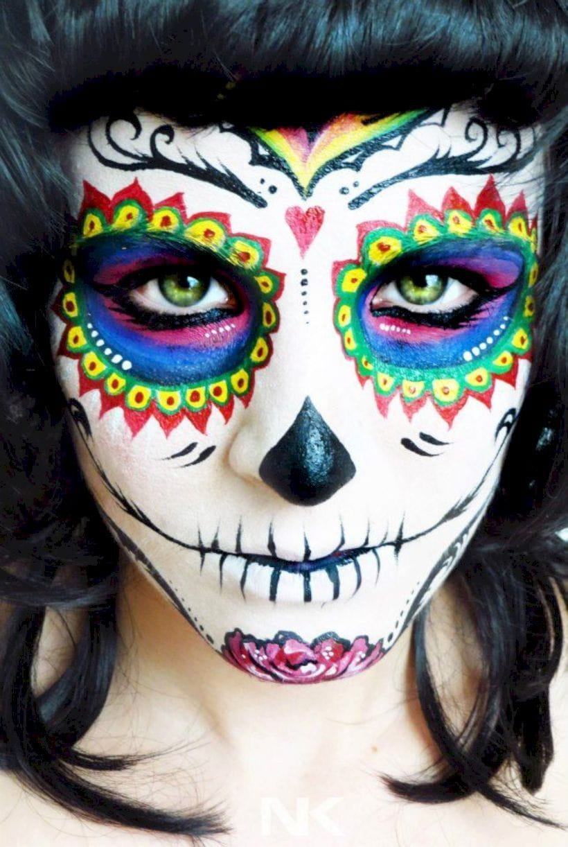 50+ Gorgeous Skull Makeup ideas To Try 2018 Halloween img 50