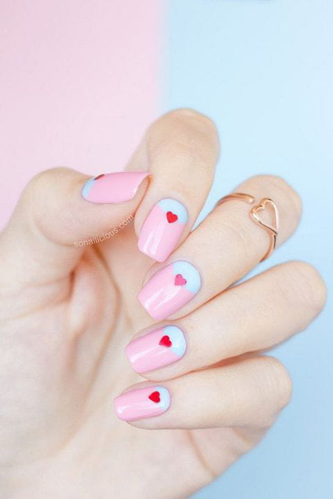 100+ Easy Valentine’s Day Nail Art Ideas 2019 img 53