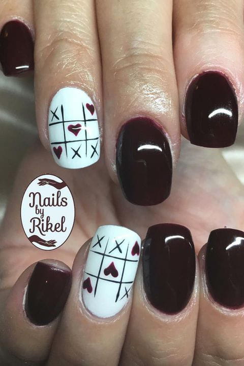 100+ Easy Valentine’s Day Nail Art Ideas 2019 img 79