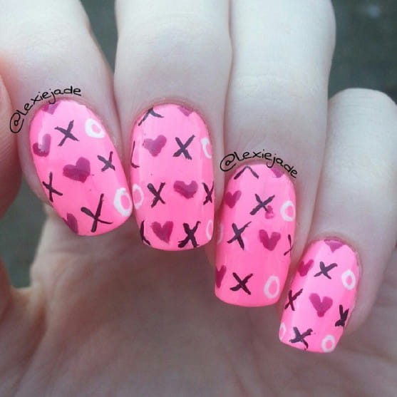 100+ Easy Valentine’s Day Nail Art Ideas 2019 img 86