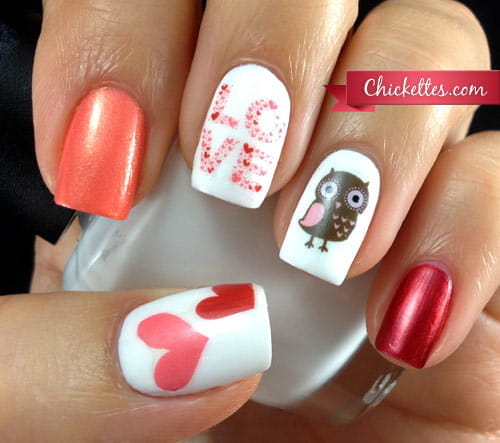 100+ Easy Valentine’s Day Nail Art Ideas 2019 img 88