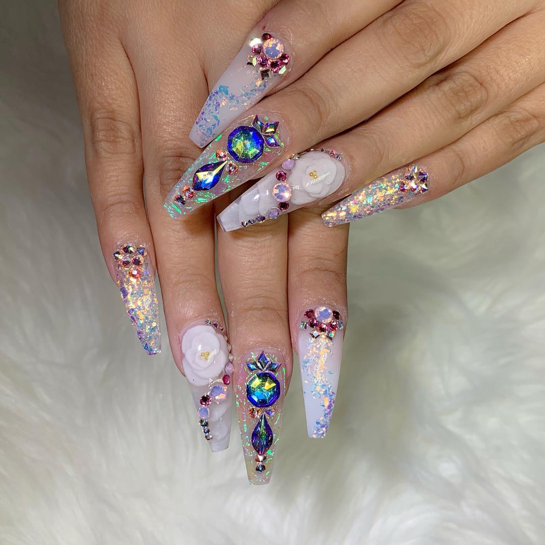 100 Bright Summer Nail Designs 2019 images 8