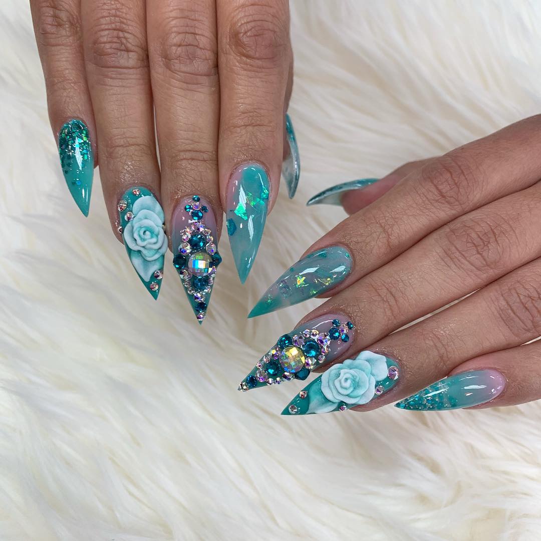 100 Bright Summer Nail Designs 2019 images 98