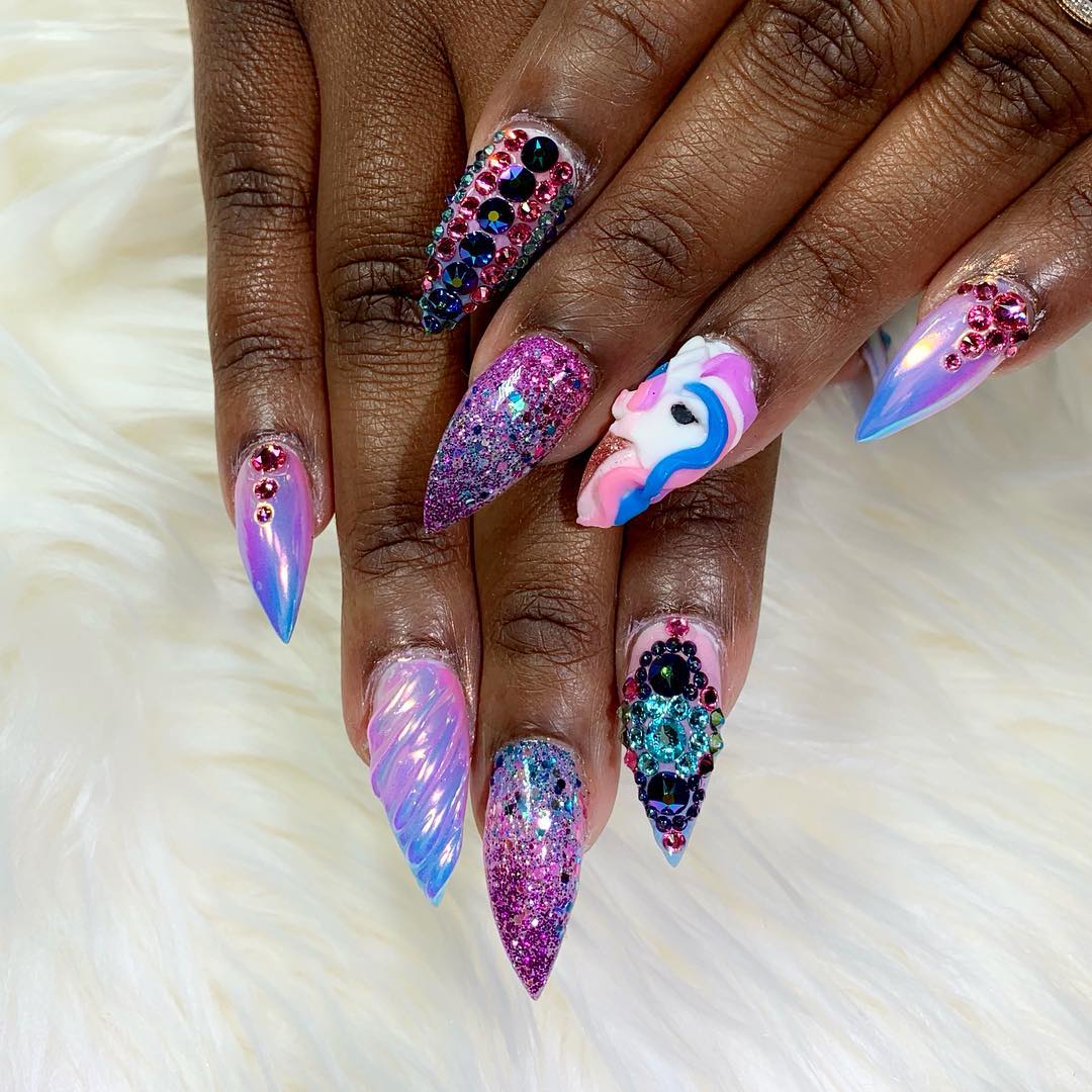 100+ Pretty Nail Desighs for Women 2019 images 69