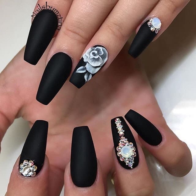 80+ Dark Color Nail Designs for Women images 4