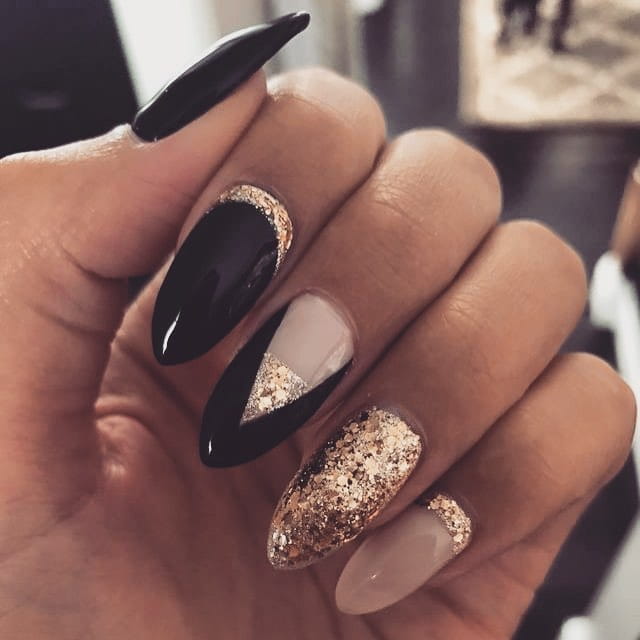 80+ Dark Color Nail Designs for Women images 14