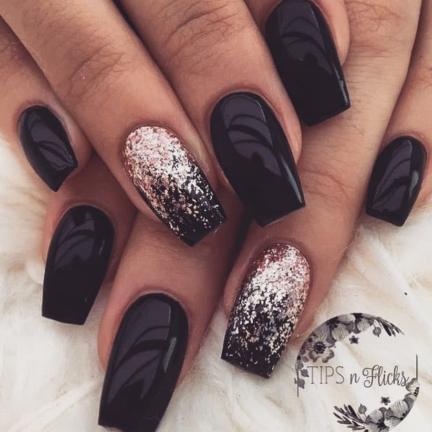 80+ Dark Color Nail Designs for Women images 17