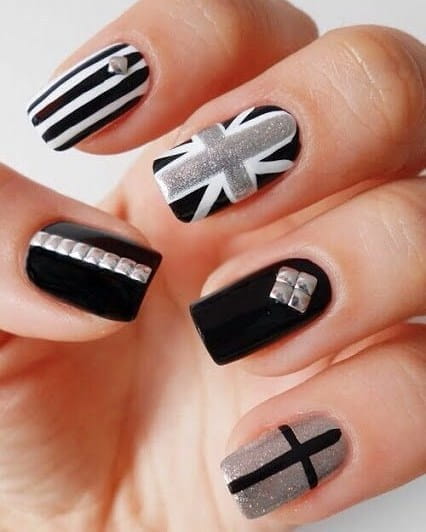 80+ Dark Color Nail Designs for Women images 38