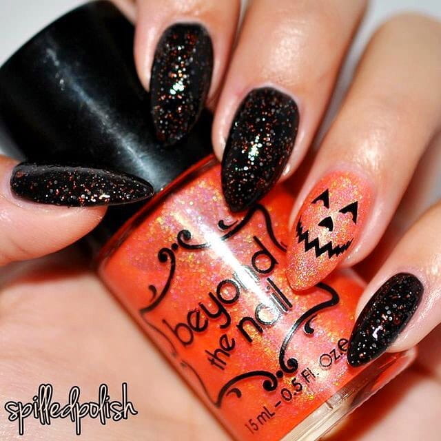 80+ Dark Color Nail Designs for Women images 46