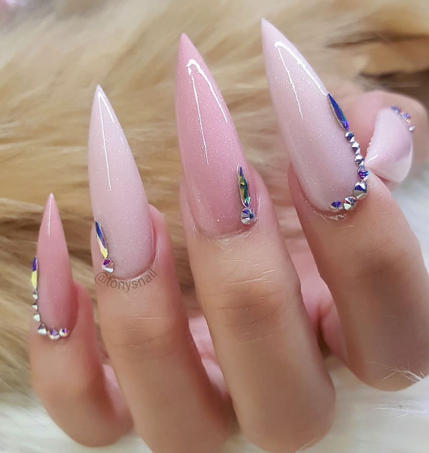 40+ Cute Pink Nail Art Designs 2019 Girl images 8