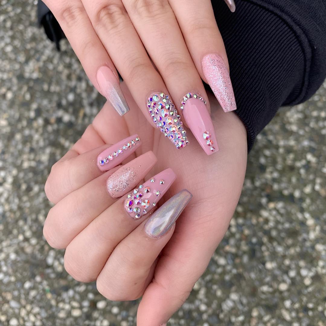 40+ Cute Pink Nail Art Designs 2019 Girl images 16