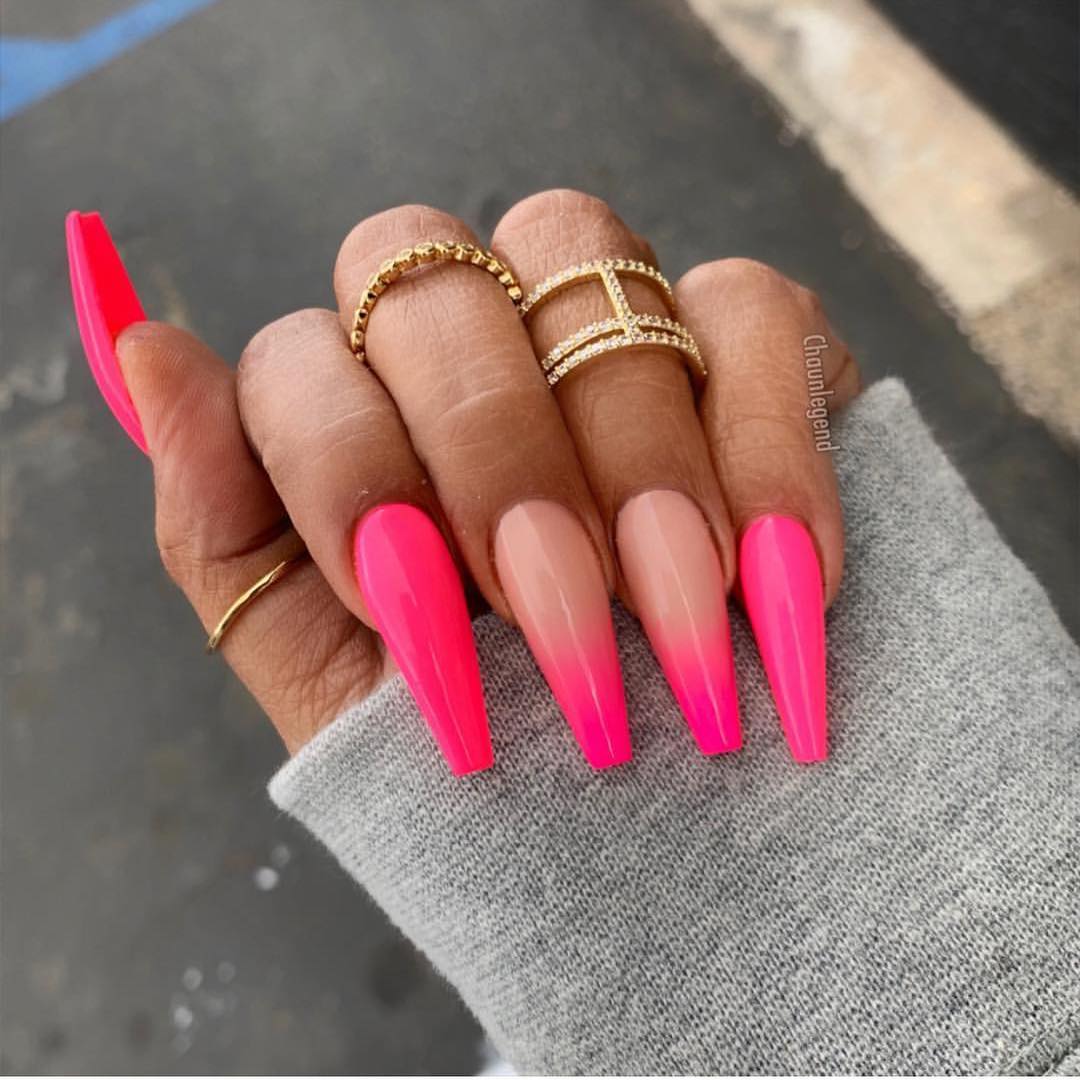 40+ Cute Pink Nail Art Designs 2019 Girl images 20