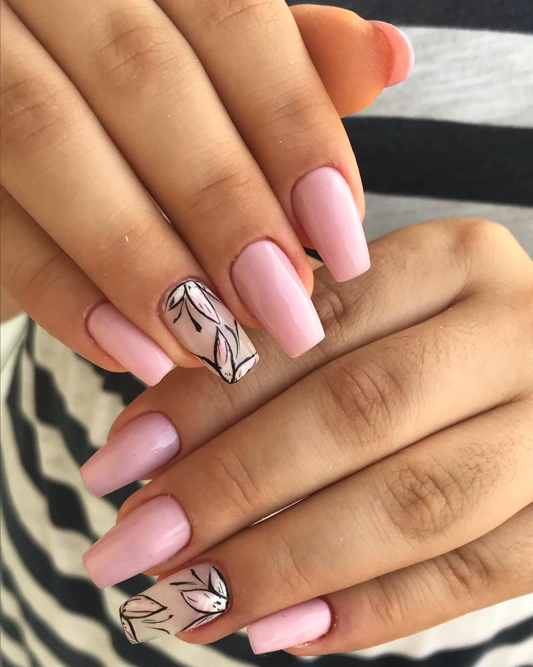 40+ Cute Pink Nail Art Designs 2019 Girl images 26