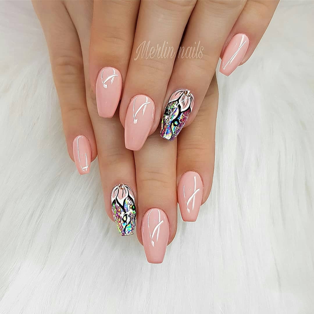 40+ Cute Pink Nail Art Designs 2019 Girl images 28