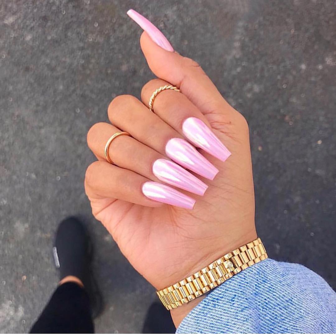 40+ Cute Pink Nail Art Designs 2019 Girl images 30