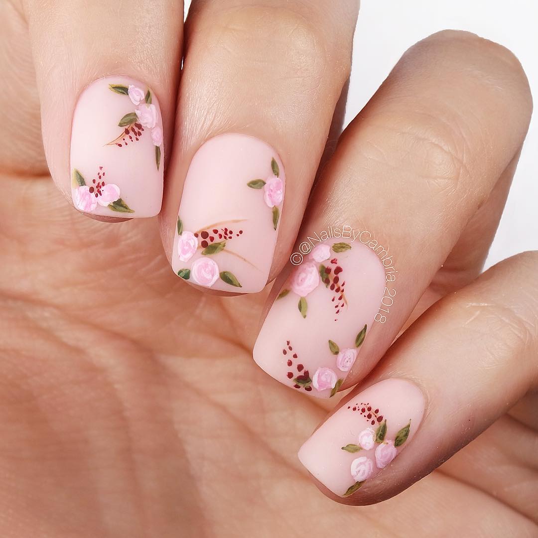 40+ Cute Pink Nail Art Designs 2019 Girl images 31