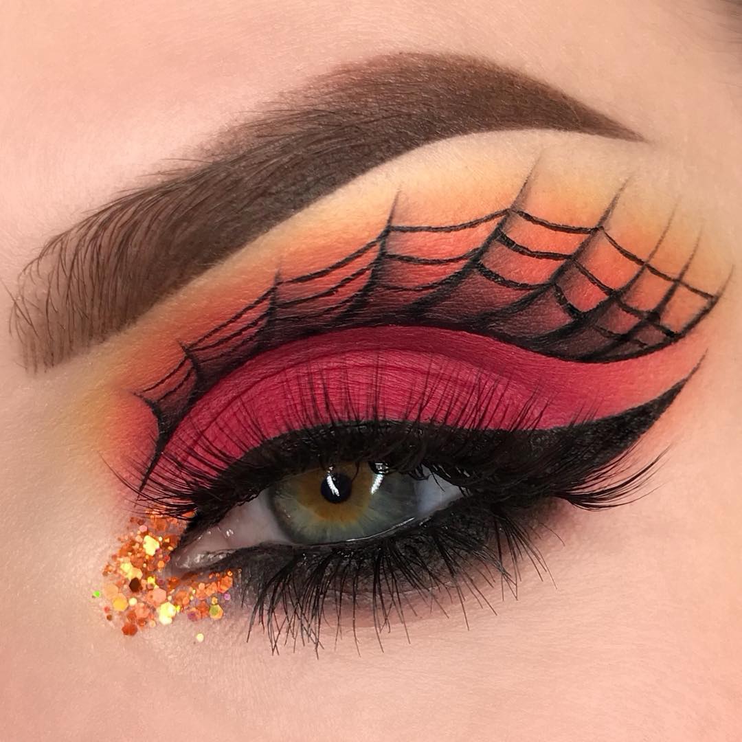 70 Spiderweb Eye Makeup ideas To Try 2019 Halloween images 26