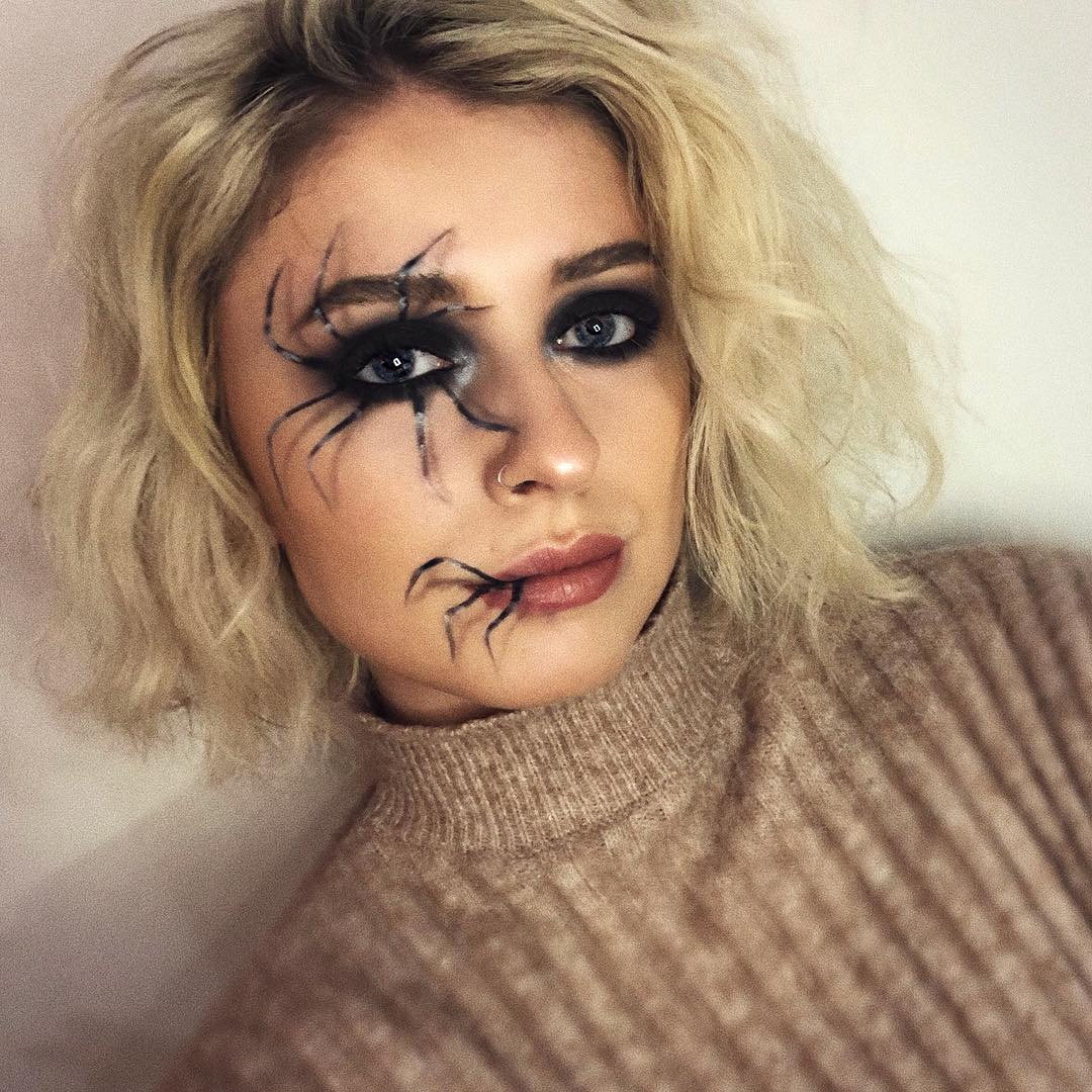 70 Spiderweb Eye Makeup ideas To Try 2019 Halloween images 40