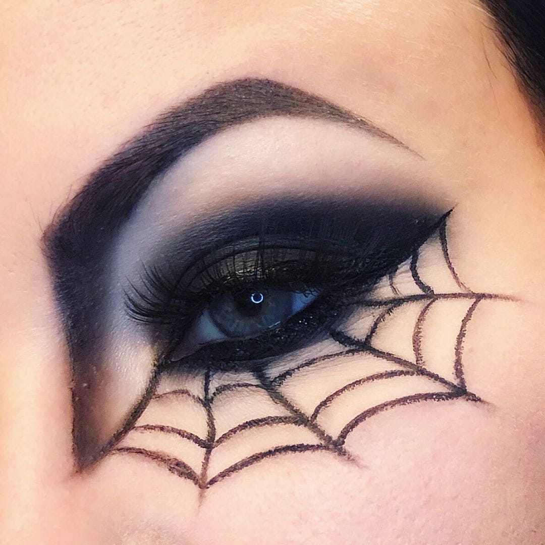 70 Spiderweb Eye Makeup ideas To Try 2019 Halloween images 44