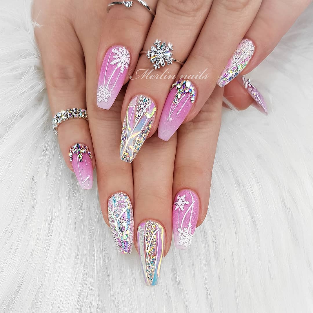 Over 80 Designs for Perfect Pink Nail Art Designs images 2