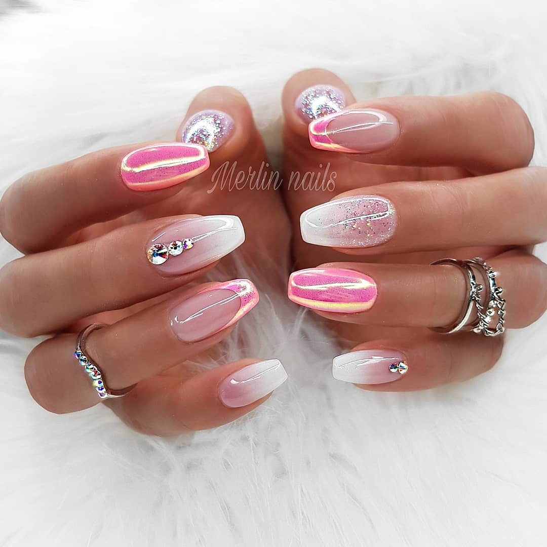 Over 80 Designs for Perfect Pink Nail Art Designs images 17