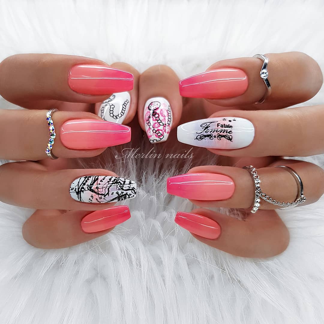 Over 80 Designs for Perfect Pink Nail Art Designs images 20