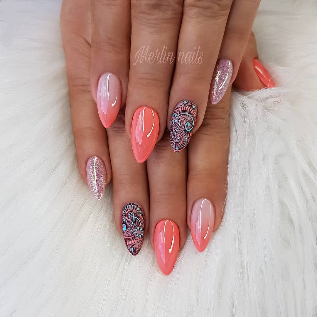 Over 80 Designs for Perfect Pink Nail Art Designs images 23