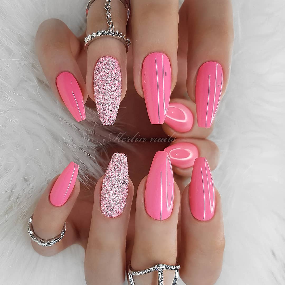 Over 80 Designs for Perfect Pink Nail Art Designs images 24