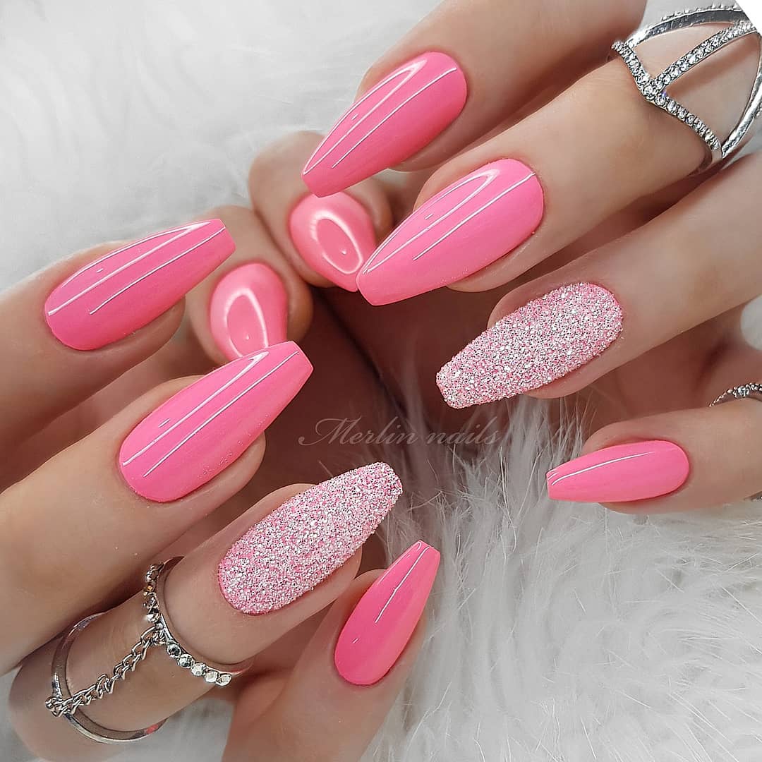 Over 80 Designs for Perfect Pink Nail Art Designs images 31