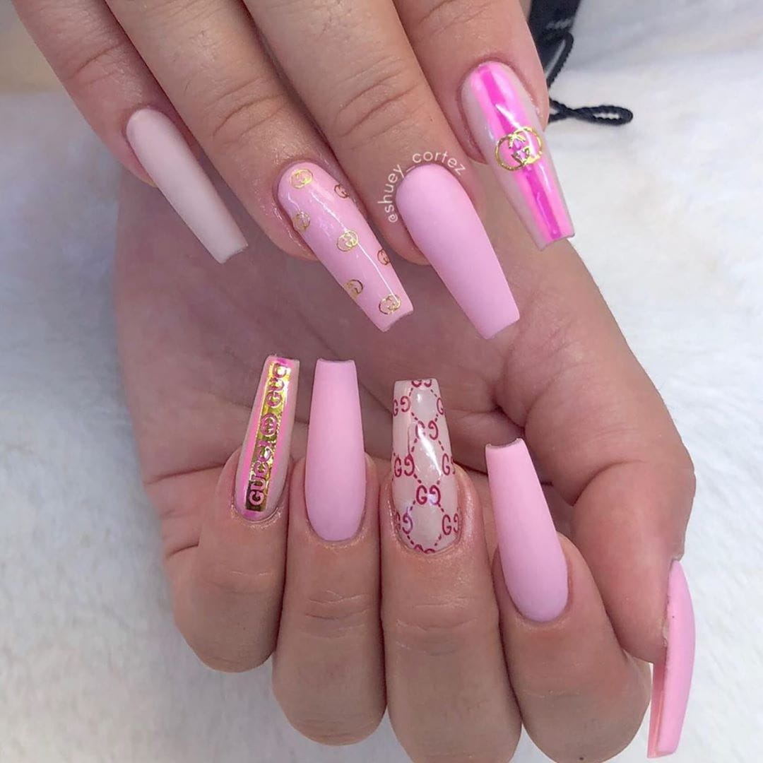 Over 80 Designs for Perfect Pink Nail Art Designs images 48