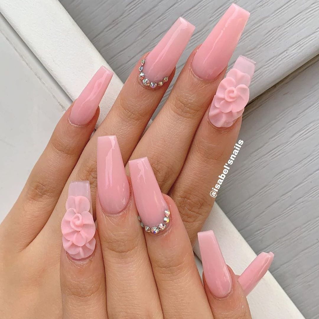 Over 80 Designs for Perfect Pink Nail Art Designs images 51