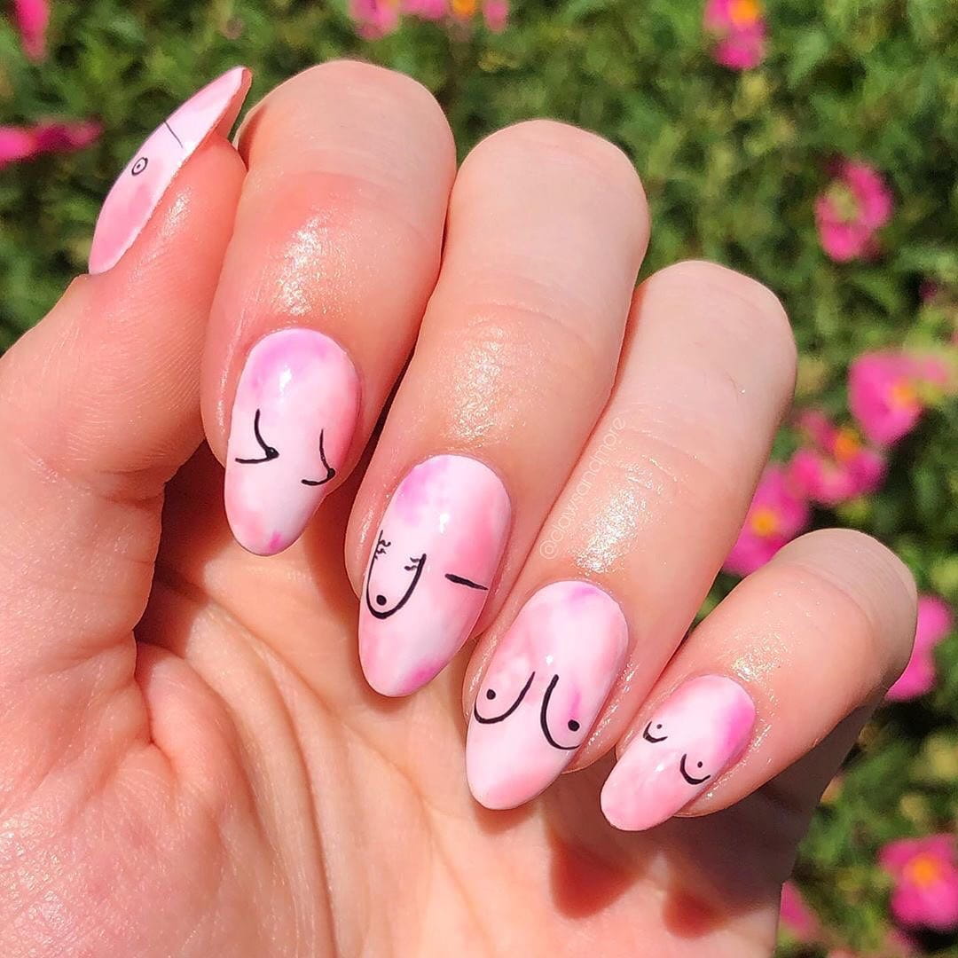 Over 80 Designs for Perfect Pink Nail Art Designs images 60