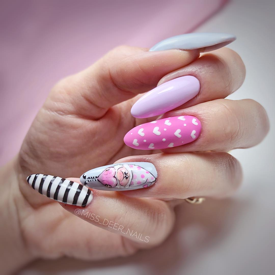 100 Pretty Valentine's Day Nail Designs Ideas You'll Absolutely Adore 2020 images 12