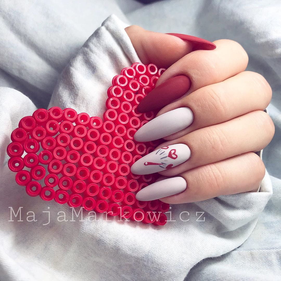 100 Pretty Valentine's Day Nail Designs Ideas You'll Absolutely Adore 2020 images 26