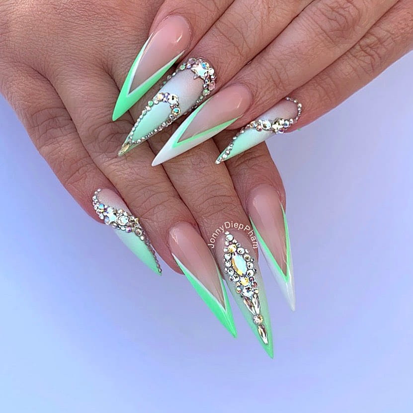 30+ Best Stiletto Nails Designs Trendy For 2020 images 10