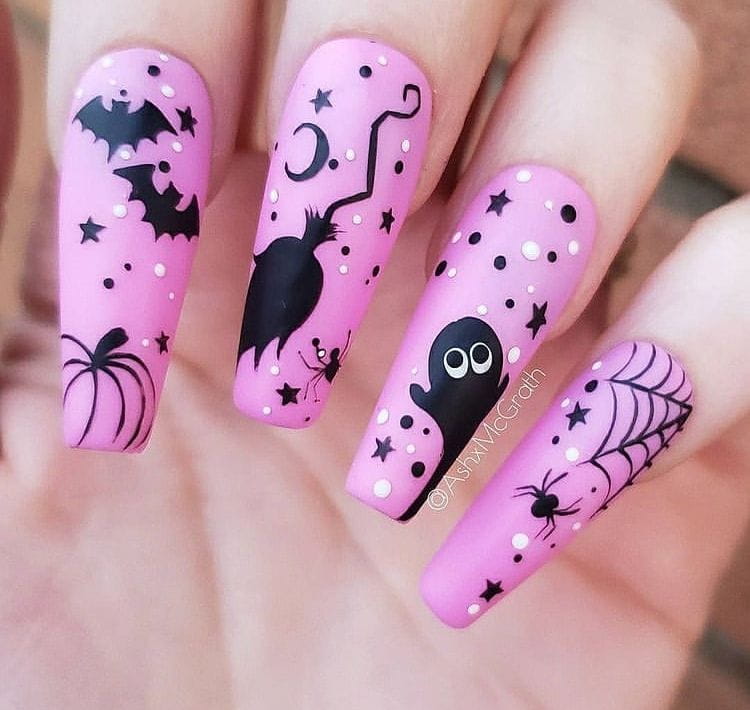 100+ Spooky Halloween Nail Art Designs Ideas 2022 images 49