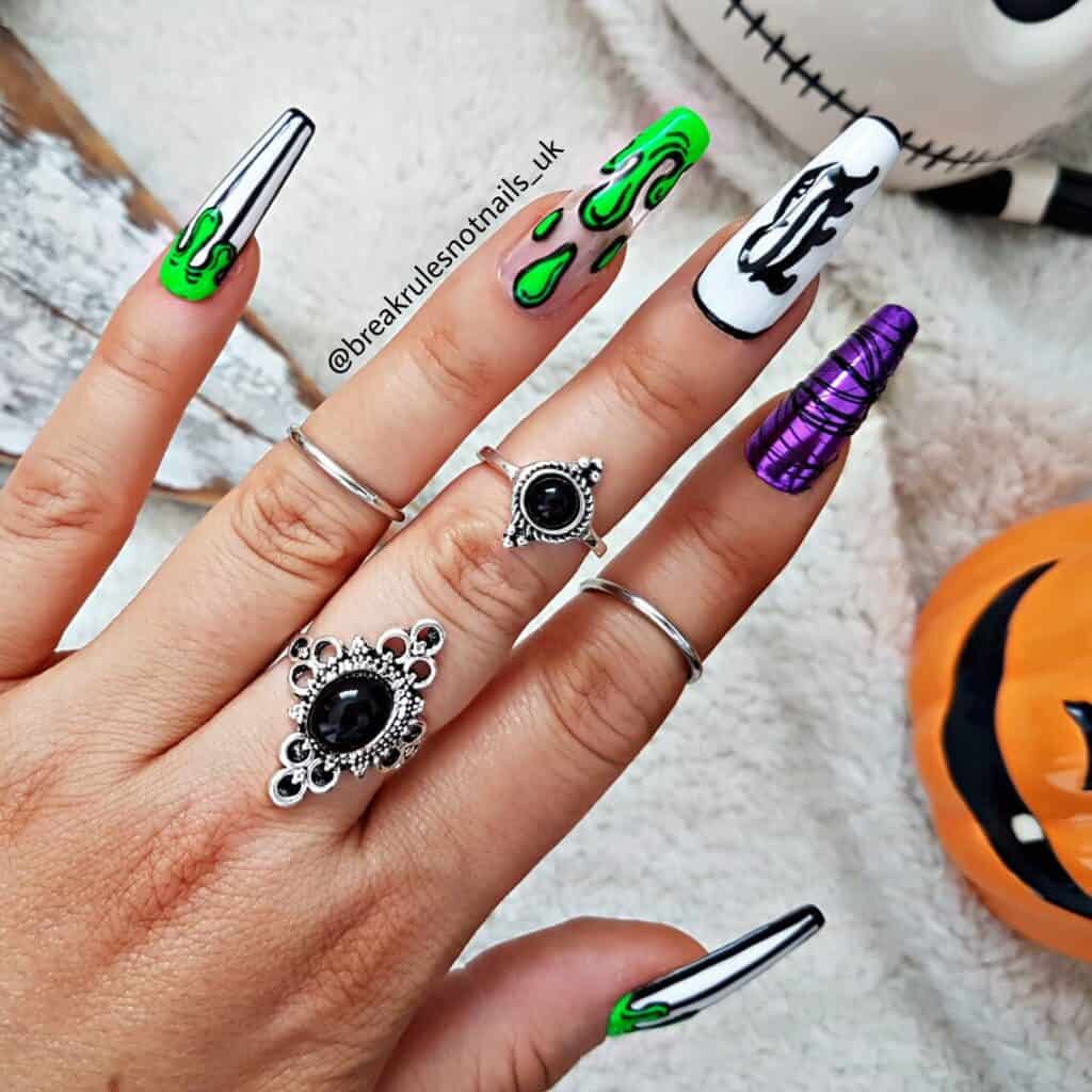 100+ Spooky Halloween Nail Art Designs Ideas 2022 images 98