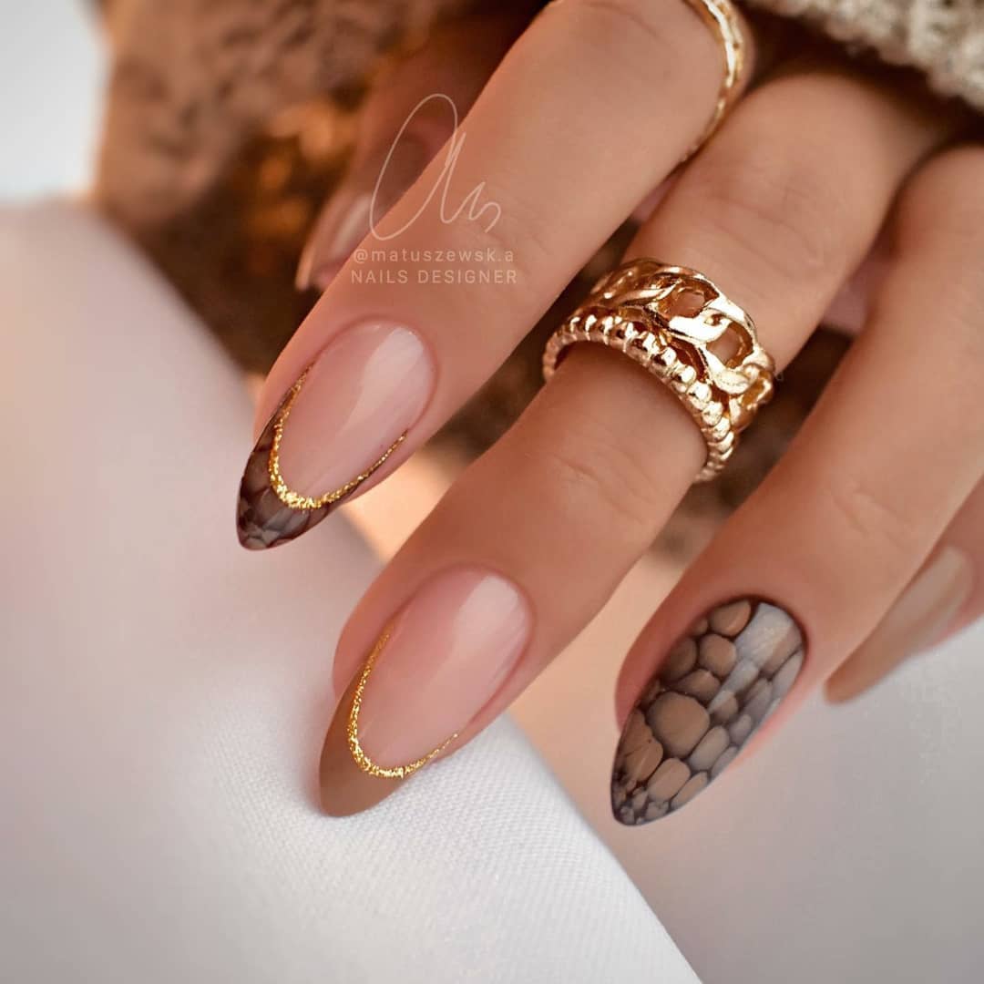 100+ Trendy And Cute Fall Nail Designs And Fall Nail Colors In 2023 images 71