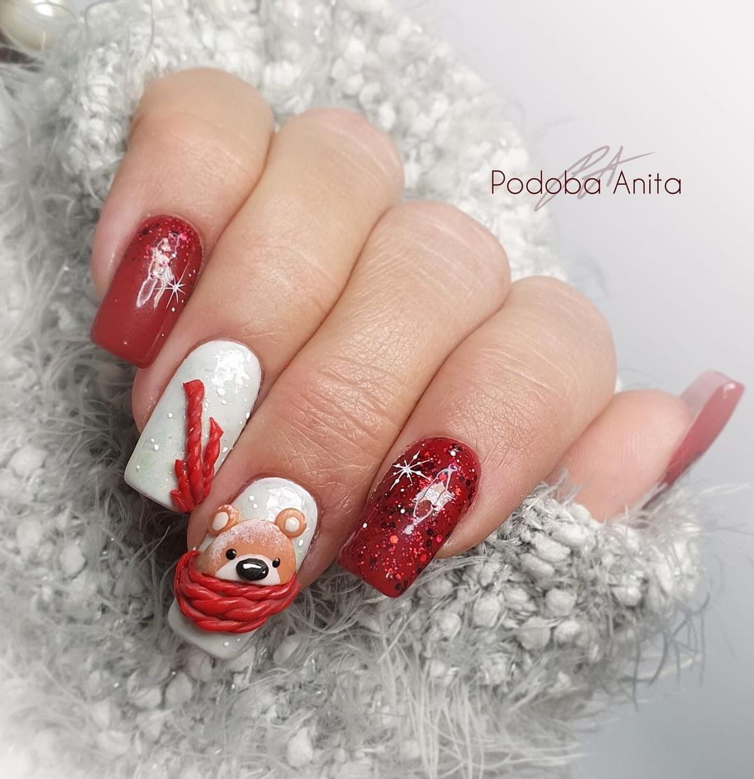 100+ Gorgeous Winter Nail Designs And Ideas images 65