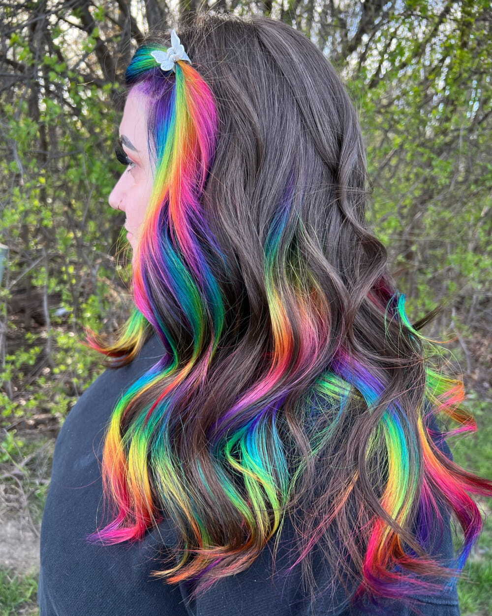 20+ Best Rainbow Hair Colors For Women 2024 images 15