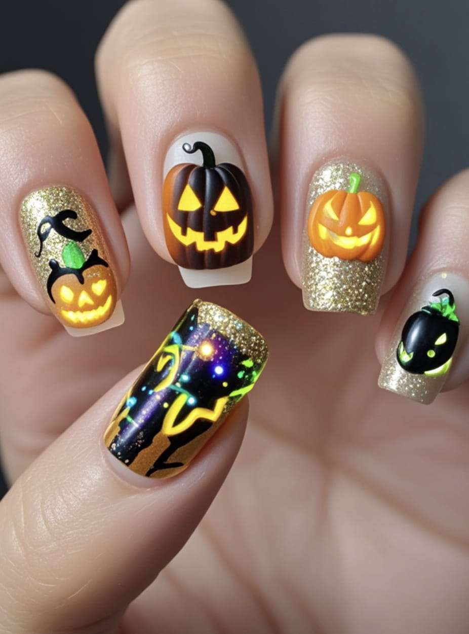 30+ Halloween Nail Arts And Halloween Nail Designs images 15