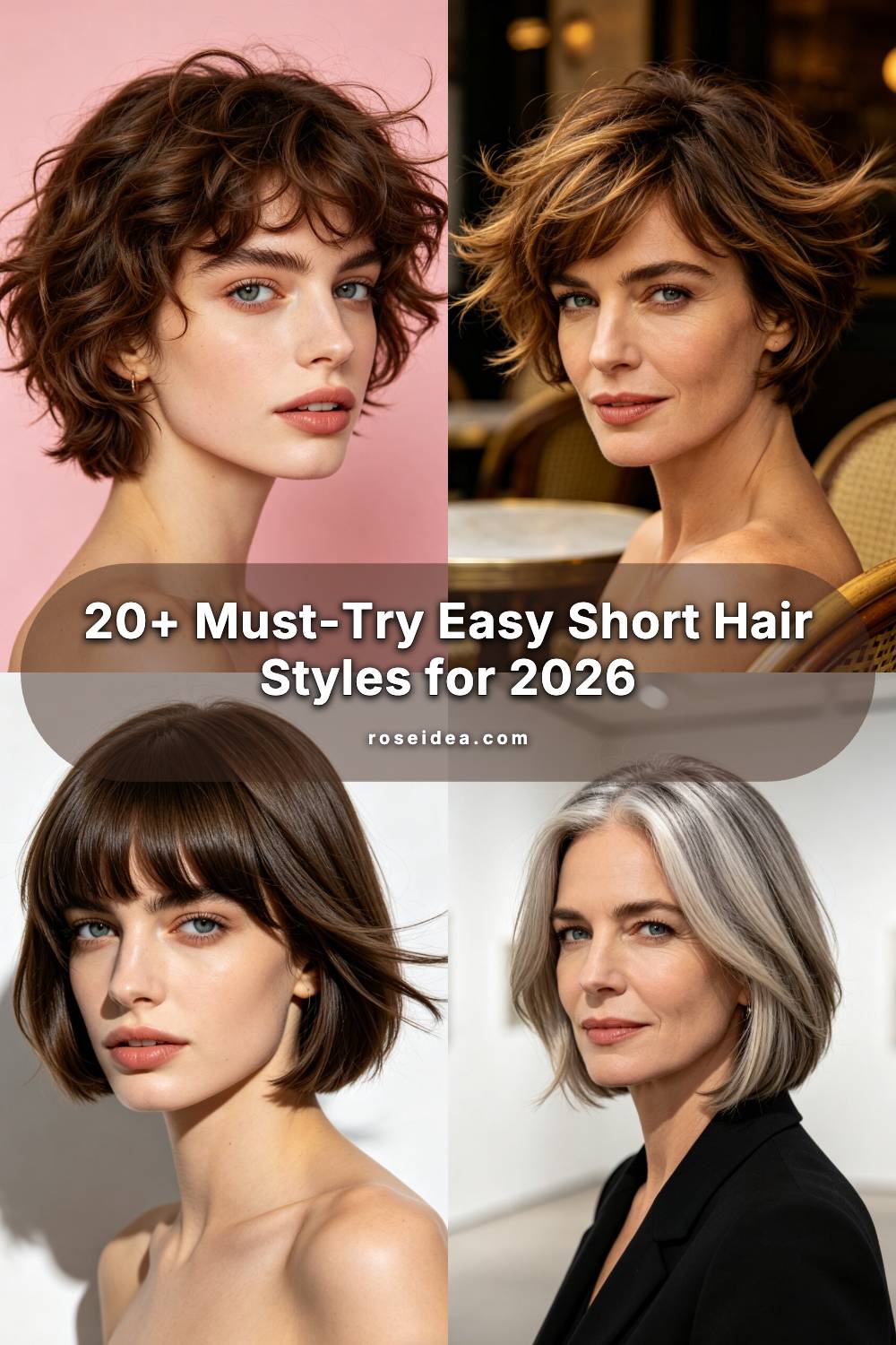 20 Must-Try Easy Short Hair Styles for 2026 Pinterest cover image
