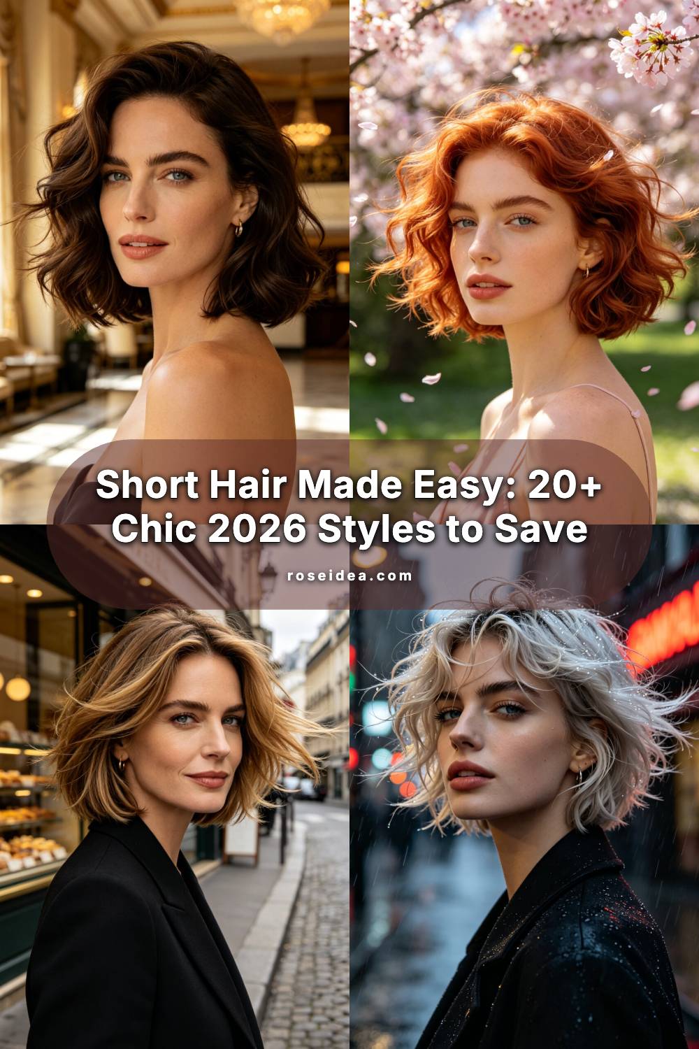 Short Hair Made Easy: 20 Stunning 2026 Styles to Save Pinterest cover image