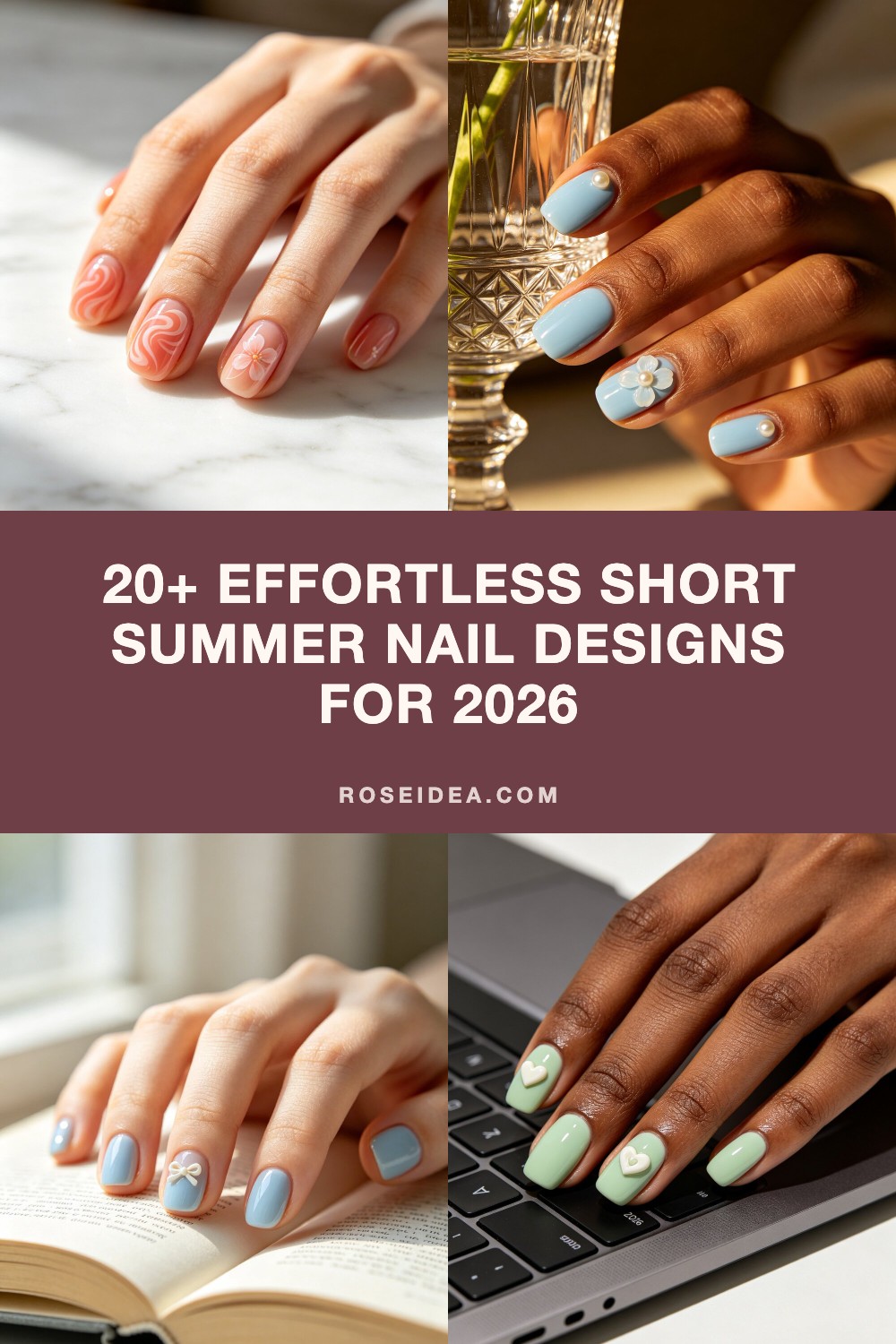 20+ Effortless Short Summer Nail Designs for 2026 Pinterest cover image