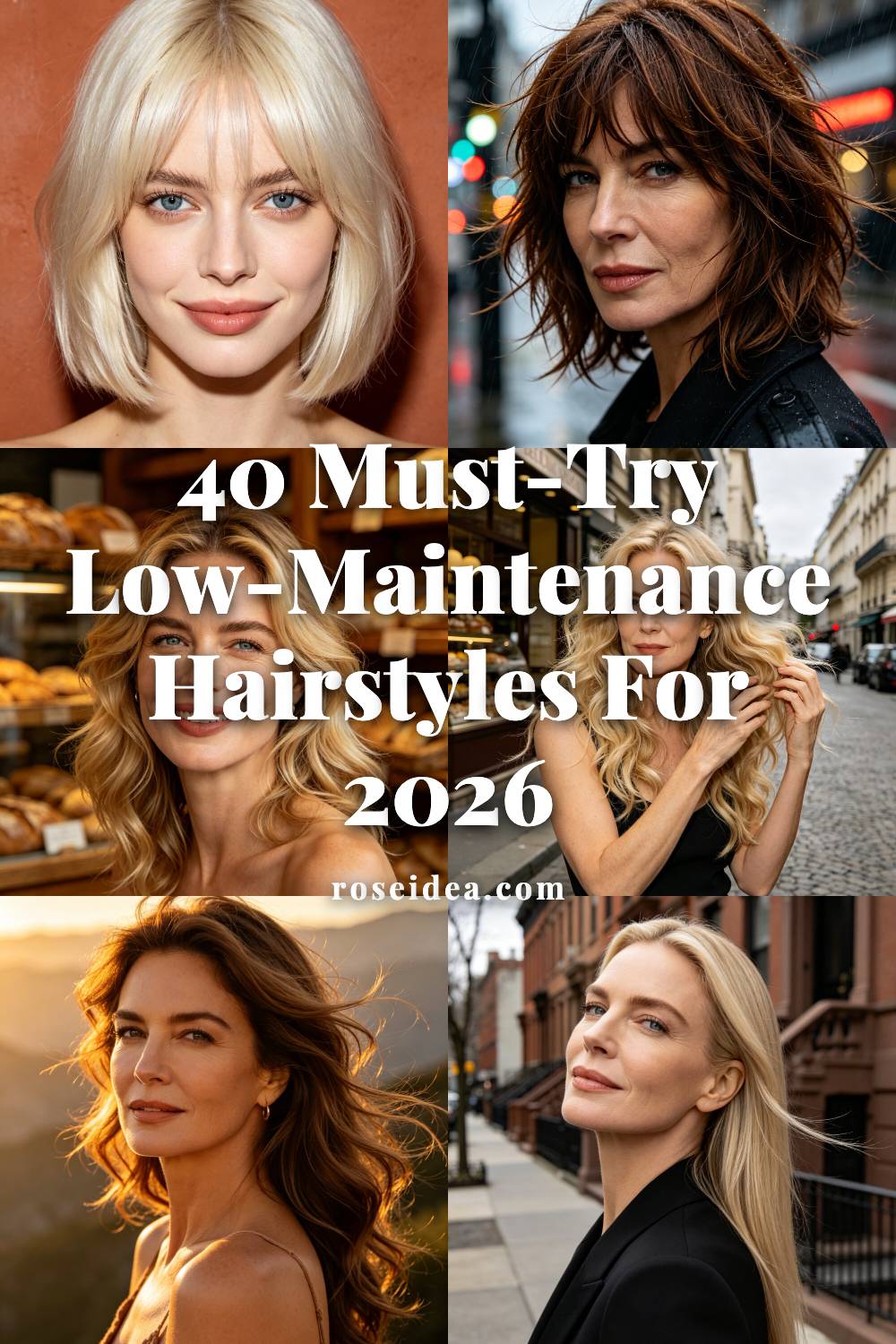 40 Must-Try Low-Maintenance Hairstyles for 2026 Pinterest cover image